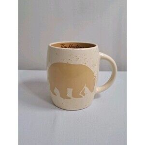 Tim Hortons 2016 Limited Edition Ceramic Bear Mug Coffee Cup #016 Tan Caramel